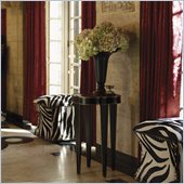 Henry Link Quatrefoil Chairside Accent Table in Gold Tipped Obsidian 