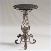 Henry Link Trieste Chairside Accent Table in Burnished Silver