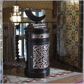 Henry Link Jeweler's Touch Chairside Accent Table in Silver on Ebony Finish