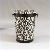 Henry Link Tanzania Accent Table in Ebony and Ivory Finish