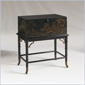 Henry Link Campaign Dispatch Box on Stand in Chinoiserie Finish