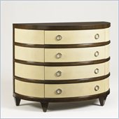 Aquarius Demilune 4 Drawer Dressing Chest in Dark Walnut Finish