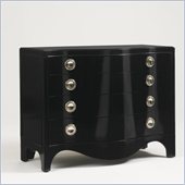 Aquarius Orion 4 Drawer Dressing Chest in Gloss Black Lacquer Finish
