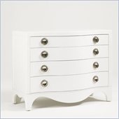 Aquarius Orion 4 Drawer Dressing Chest in White Lacquer Finish