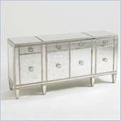 Aquarius Polaris Mirrored Buffet in Antique Mirror Gold Leaf