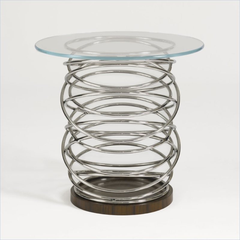 Aquarius Architype Lamp Table in Stainless Steel