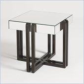 Aquarius Starfire Lamp Table in Dark Walnut Finish