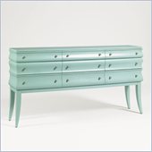 Aquarius Zodiac Console in Aqua Gloss Lacquer