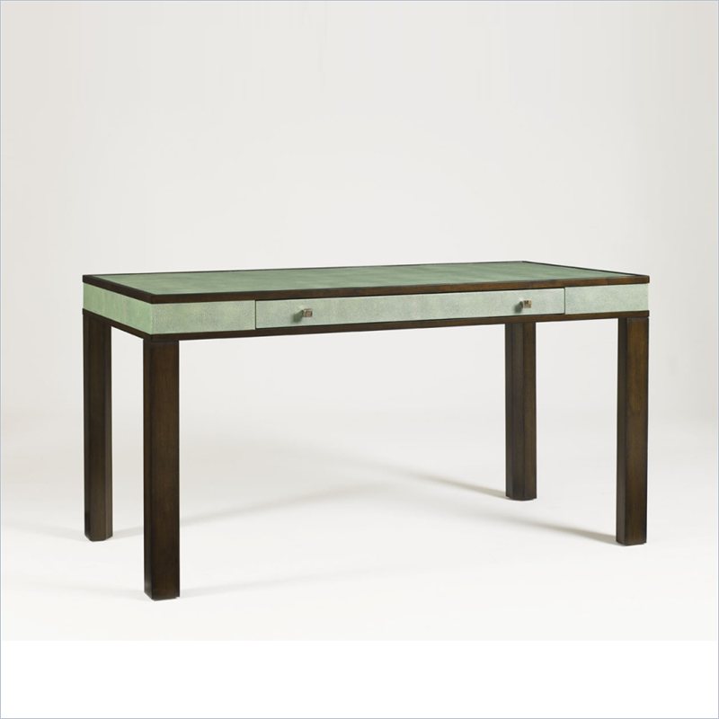 Aquarius Messina Desk in Aspen Green Shagreen Top