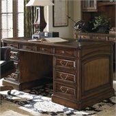 Sligh Breckenridge Broadmoor Pedestal Desk in Briarwood