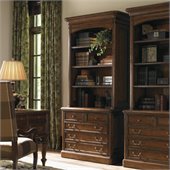 Sligh Breckenridge Keystone 2 Drawer File Cabinet and Hutch Set in Briarwood