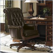 Sligh Breckenridge Cascade Leather Desk Chair in Briarwood