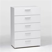 Tvilum Austin 5 Drawer Chest in White