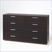 Tvilum Austin 8 Drawer Double Dresser in Coffee