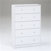Tvilum Portland 5 Drawer Chest in White