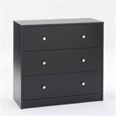 Tvilum Portland 3 Drawer Chest in Black