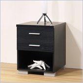 Tvilum Vancouver 2 Drawer Nightstand in Black Woodgrain