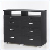 Tvilum Vancouver 8 Drawer Media Chest in Black Woodgrain