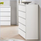 Tvilum Tucson 5 Drawer Chest in White