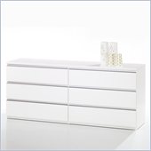 Tvilum Tucson 6 Drawer Double Dresser in White