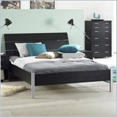 Tvilum San Francisco Platform Bed in Black Woodgrain