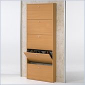 Tvilum Springfield 5 Compartment Shoe Cabinet in Beech