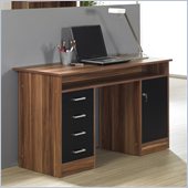Tvilum Whitman Four Drawer Desk in Plum and Black