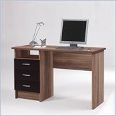 Tvilum Whitman Three Drawer Desk in Plum and Black