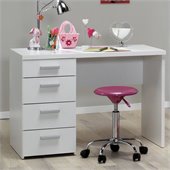 Tvilum Whitman Plus Four Drawer Desk in White