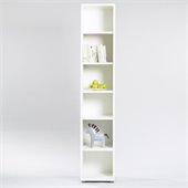 Tvilum Structure 87 Tall Narrow Bookcase in White