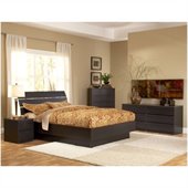 Tvilum Scottsdale Platform 4 Piece Bedroom Set in Coffee