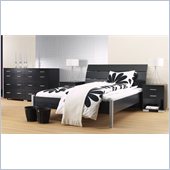 Tvilum Vancouver 3 Piece Bedroom Set in Black Woodgrain