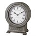 Uttermost Chouteau Mantel Clock in Antiqued Dusty Gray