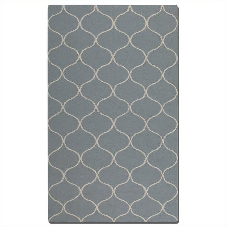 Uttermost Hamilton Wool Rug in Blue Gray and Off White Uttermost Hamilton Wool Rug in Blue Gray and Off White