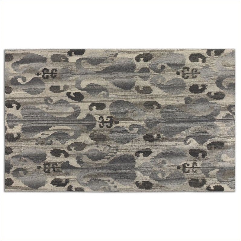 Uttermost - Rugs - 730489 - With the advanced product engineering and packaging reinforcement, Uttermost maintains some of the lowest damage rates in the industry. Each product is designed, manufactured and packaged with shipping in mind. Uttermost's rugs combine premium quality materials with unique high-style design. Color: Light gray with darker gray Ikat designs; Material: Wool; Low cut wool in light gray with darker gray Ikat designs.