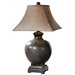 Uttermost Villaga Distressed Table Lamp in Mottled Rust Brown
