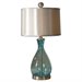 Uttermost Meena Glass Table Lamp in Clear Blue
