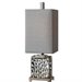 Uttermost Bashan Nickel Plated Water Glass Lamp with Silver Gray Shade