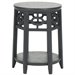 Safavieh Adela Bayur Wood Side Table in Charcoal Grey
