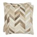 Safavieh Marley 22-inch Decorative Pillows in Tan (Set of 2)