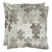 Safavieh Mason 18-inch Decorative Pillows in Grey (Set of 2)