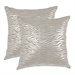 Safavieh Demi Pillow 18-inch Decorative Pillows in Silver (Set of 2)