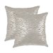 Safavieh Demi Pillow 22-inch Decorative Pillows in Silver (Set of 2)