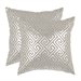 Safavieh Jayden Pillow 18-inch Decorative Pillows in Silver (Set of 2)