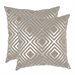Safavieh Chloe Pillow 18-inch Decorative Pillows in Silver (Set of 2)