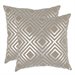 Safavieh Chloe Pillow 22-inch Decorative Pillows in Silver (Set of 2)