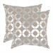 Safavieh Bailey Pillow 18-inch Decorative Pillows in Silver (Set of 2)