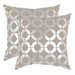 Safavieh Bailey Pillow 22-inch Decorative Pillows in Silver (Set of 2)