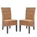 Safavieh Charlotte Wicker  Dining Chair in Natural Tan (Set of 2)