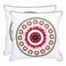 Safavieh Jasmine 18-inch Cotton Decorative Pillows in Red (Set of 2)